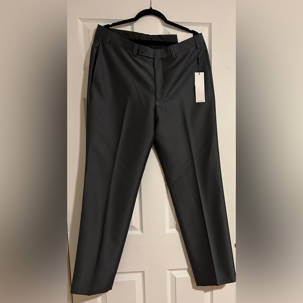 Calvin Klein Men's MEDIUM GREY Dress Pants 36W X 32L